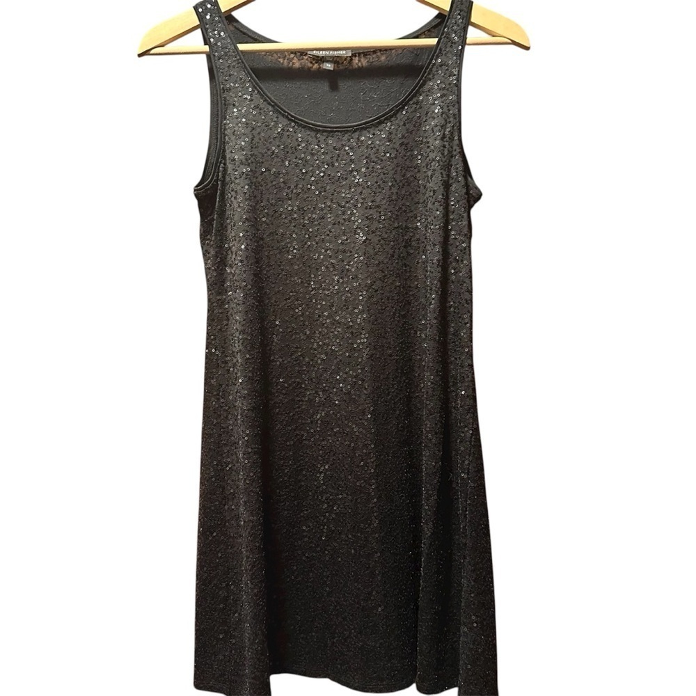 EUC Eileen Fisher Sparkling Black Tunic